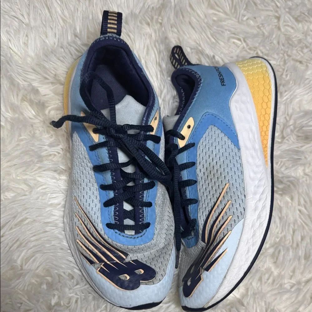 New Balance Fresh Foam Blue and Yellow Sneakers